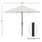 Nature Spring Patio Umbrella, Outdoor Shade with Easy Crank for Table, Deck, Balcony, Porch, Backyard, 9-foot (tan) 361962BFE - alternate 2